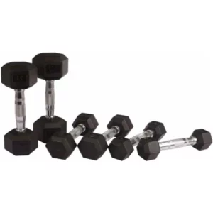 Urban Hex Rubber Dumbbell Set 1kg – 10kg