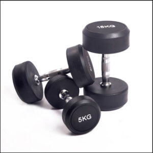 Round Rubber Dumbbells Set 27.5kg - 50kg